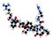 Bradykinin peptide molecule. 3D rendering.