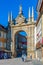 BRAGA, PORTUGAL, MAY 22, 2019: View of Arco da Porta Nuova in the historical center of Braga, Portugal