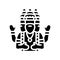 brahma god indian glyph icon vector illustration