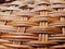 Braided brown wooden organic rattan surface background