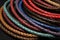 braided leather cords in various colors and textures