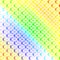Braided light pattern of rainbow squares and sparkling rhombuses with diagonal volumetric triangles