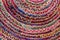 A Braided Rag Rug with Colorful Fabrics