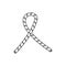 Braided rope isolated vector icon