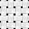 Braided seamless pattern. Black and white basket texture square image for background