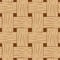 Braided seamless pattern. Brown and beige basket texture square image for background