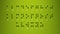 Braille Alphabet Guide A-Z Visually Impaired Green