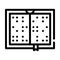 Braille book line icon vector illustration black