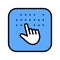 Braille color line icon. Web accessibility. Vector isolated element.