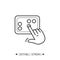 Braille directions line icon.Editable illustration