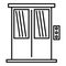 Braille elevator icon, outline style