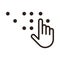 Braille icon. Blind symbol