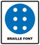 Braille icon, simple style