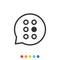 Braille language icon or logo, Vector and Illustration