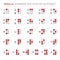 Braille number and English alphabet vector set. Alphabet for disabled people or blind. World braille day concept. Louis braille.