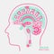 Brain Anatomy Typographic Artwork. Inspirational Vector Illustration.