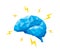 Brain attack icon design. Human brain symbol.