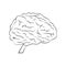 Brain black line icon. Internal human organ vector illustration