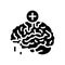 brain bleed stoppage glyph icon vector illustration