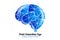 Brain blue connections healthy mental logo vector image