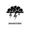 Brain, brainstorming, idea, creativity logo and icon. Vector