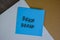 Brain Break write on sticky notes isolated on Wooden Table