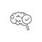 Brain bright healthy concept line icon. Simple element illustration. Brain bright healthy concept outline symbol design from Probi