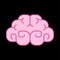 Brain cartoon isolated. brains sign. Vector illustration