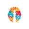 Brain chess vector logo design template.