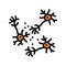 brain circuitry neuroscience neurology color icon vector illustration