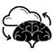 Brain cloud idea icon, simple style