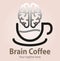 Brain coffee symbol