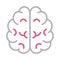 Brain color line vector  icon