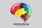 Brain colorful connections healthy mental logo vector image