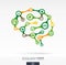 Brain concept with eco, earth, green, recycling, nature and home icon