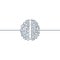 Brain continuous line icon, simple vector image