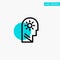 Brain, Control, Mind, Setting turquoise highlight circle point Vector icon