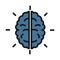 brain, cranium line isolated vector icon can be easily modified and edit