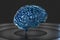 Brain and dark background, 3d rendering