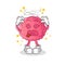 brain dizzy head mascot. cartoon vector