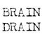 Brain drain black stamp