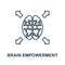 Brain Empowerment line icon. Simple element from yoga collection. Creative Brain Empowerment outline icon for web design