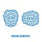 Brain energy sign. Vector illustration.