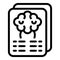 Brain enzymes icon outline vector. Chain vitamin