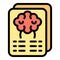 Brain enzymes icon vector flat
