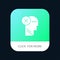 Brain, Failure, Head, Human, Mark, Mind, Thinking Mobile App Button. Android and IOS Glyph Version