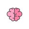 Brain filled outline icon