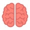 Brain flat icon, brainstorm and idea, medical
