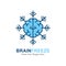Brain freeze vector logo icon