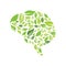Brain Fresh Idea Green Nature Ecology Symbol Illustration